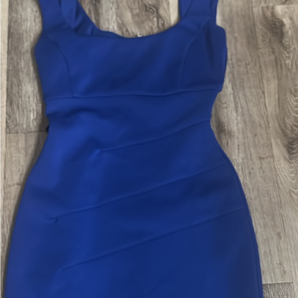 Elegant Blue Sleeveless Dress